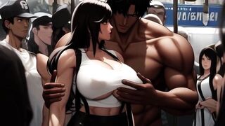 Tifa's Incredible Boobs Get Noticed On The Midgar Teach