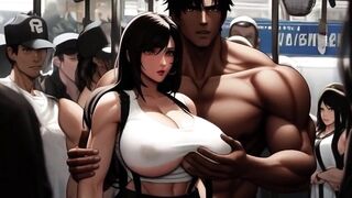 Tifa's Incredible Boobs Get Noticed On The Midgar Teach