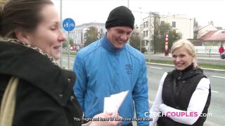 Group bang in the city centre (Czech Couples)