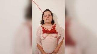 Pleasant shemale undressing for you