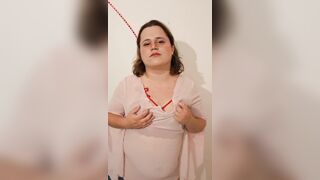 Pleasant shemale undressing for you
