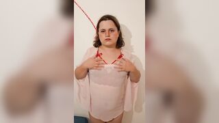 Pleasant shemale undressing for you