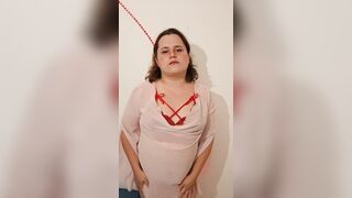 Pleasant shemale undressing for you