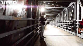 LATE NIGHT WALK Minah Khali Takes A Walk Late Night Bridge Highway and Bike Trail Gives Blowjob To Public Jogger