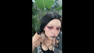 Tattooed hotty teases with collar and lips ?