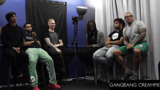 GANGBANG CREAMPIE - Latina Raven Reverie Takes Creampies in Hard Gangbang