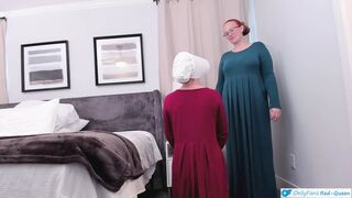 A Handmaid's Tale - Cuckquean Wife Holds Handmaid While Husband Breeds Her