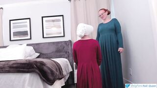 A Handmaid's Tale - Cuckquean Wife Holds Handmaid While Husband Breeds Her