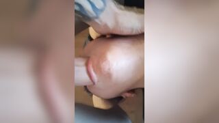 Bulging lil mamma's throat with bwc