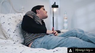 Hot MILF Gives Injured Stepson Titty Screw Relief