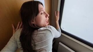 Qucikie with stranger in Czech Train whilst my husband was waiting for me