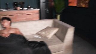 Muscular stepson silently fucks his stepmother while her husband is oblivious