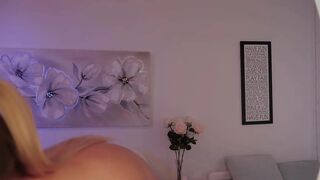 She Moist Her Twat Through Her Panties with a Vibrator