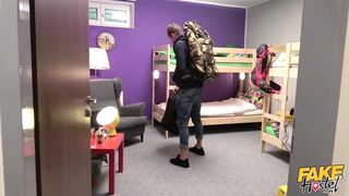 Fake Hostel - Fake Hostel Guest Catches an Asian Beauty Washing Laundry and Delivers a Hard Pounding