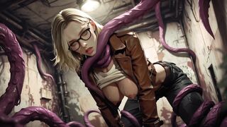 Cosplay: Grace Ashcroft Destroyed by Huge Fleshy 