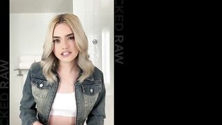 BLACKEDRAW Tight Golden-haired Gracey Snow’s first Time Going Raw And She Loves Every Second
