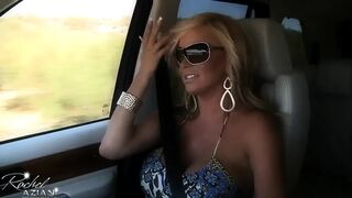 Rachel car masturbation in sun costume