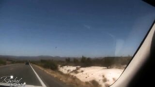 Rachel car masturbation in sun costume