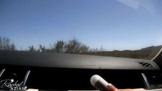 Rachel car masturbation in sun costume