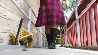 Black Boots Closeup Test for Crushing Video