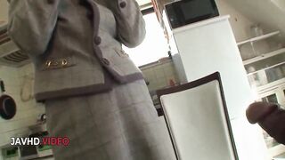 Mature Kiyoe Majima Pleasures Her Hairy Pussy with a Sex tool