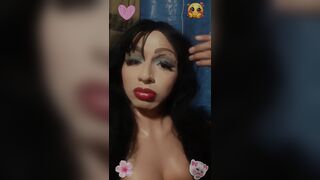Transvestite on Camera Then Shows Their Butt.
