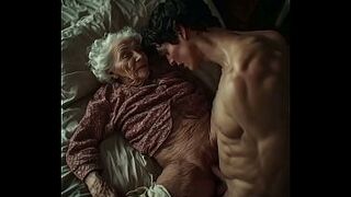 80 year old granny enjoys 18 year old hard dick - Male voice roleplay audio AI Generated
