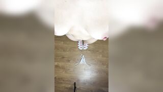 Bent over with butt high and socks ?