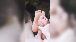 He couldn't hold back on my soft soles