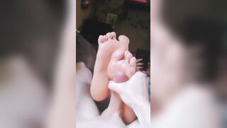 He couldn't hold back on my soft soles