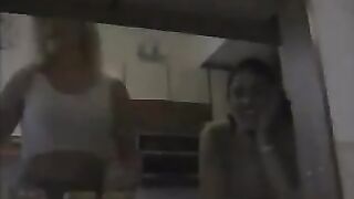 Horny neighbor wives get down to pussy licking and fuck