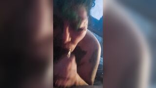 Sucking his big thick shlong ?