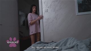 Can I Share Your Bed Tonight? Wife Catches the Roommate and Takes Over - MrCat and Asandra Dewy