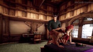 A night with an stepmother & stepdaughter : Warcraft parody