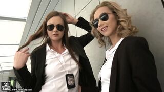 Tina Kay & Veronica Leal agents on anal mission