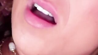 Dark haired cuties push dildo into their pussies on chair
