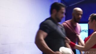 MILFY Super Fit MILF Aderes Quin Gets Double Penetration From Competing Students