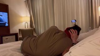 Hot tattooed hunk seducing sexually excited wife