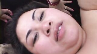 Overweight floozy getting her taut pussy boned