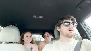 two Sexy College Beauties Entice Their Uber After The Beach- OnlyFans: LeoTheRedHead