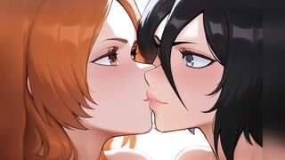 Rukia X Orihime Yuri Lesbian Sex - Bleach Comics