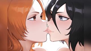 Rukia X Orihime Yuri Lesbian Sex - Bleach Comics