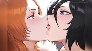 Rukia X Orihime Yuri Lesbian Sex - Bleach Comics