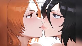 Rukia X Orihime Yuri Lesbian Sex - Bleach Comics