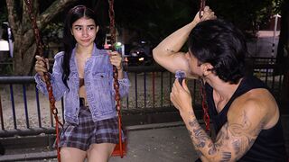 This honey Was Shy But Curious - Playground Interview Turns Into All-Night Anal