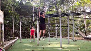 Full-body training with a predominance of pulldowns