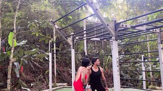 Full-body training with a predominance of pulldowns