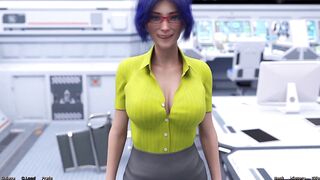 Stranded in Space - Blue Haired Big Boobs MILF Desires to Talk