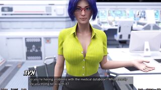Stranded in Space - Blue Haired Big Boobs MILF Desires to Talk