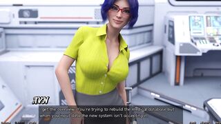 Stranded in Space - Blue Haired Big Boobs MILF Desires to Talk
